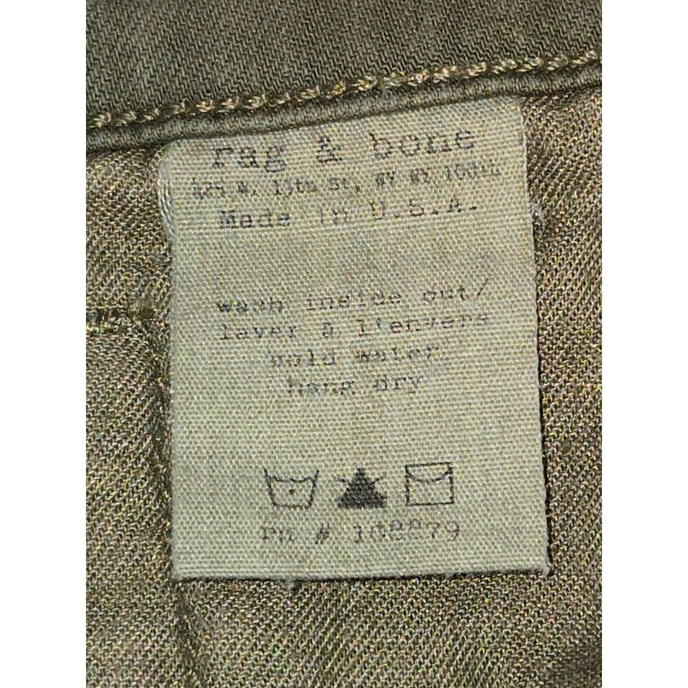 Rag & Bone/JEAN Skinny Cargo Moto Jeans | Women's Size 25 | Army Green - Picture 8 of 9